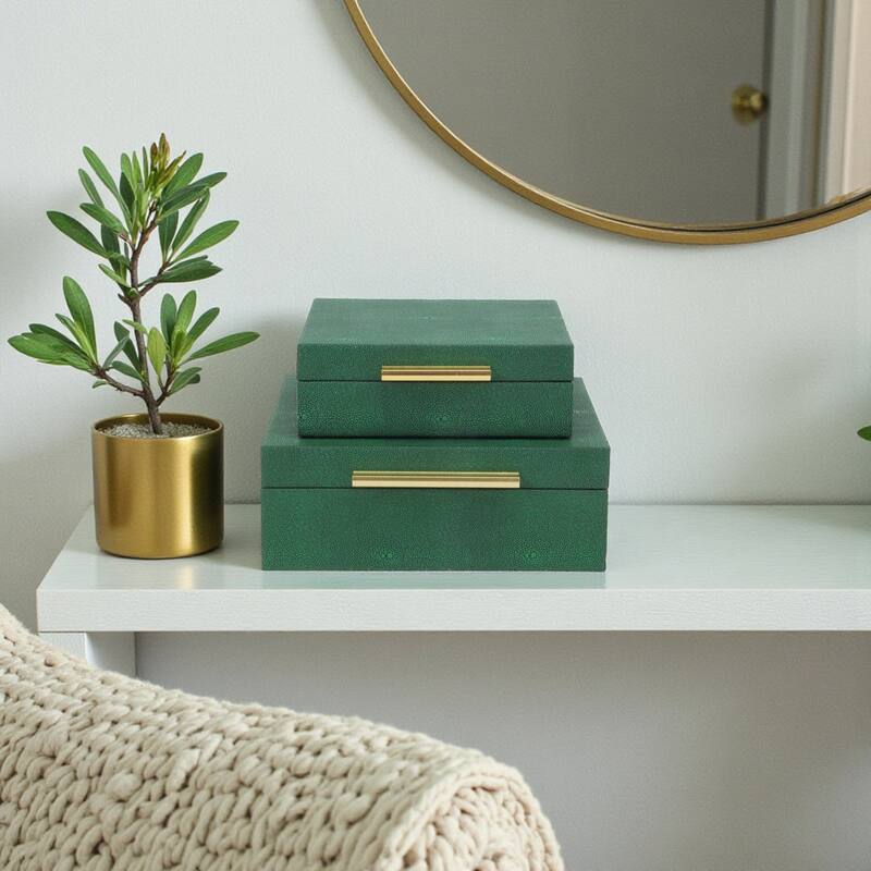 Lusan Black Vinyl Decorative Box Set