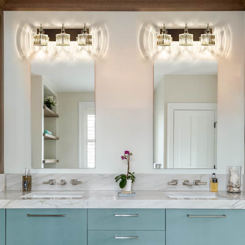 2/3/4-Light Modern Bathroom Crystal Vanity Light Wall Sconces - On Sale