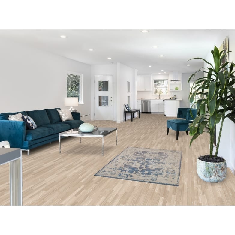 Hand Knotted Oriental 100% Wool Carpet Transitional All-Over Navy Blue & Blues Oushak Area Rug - 5' 0'' X 3' 2''