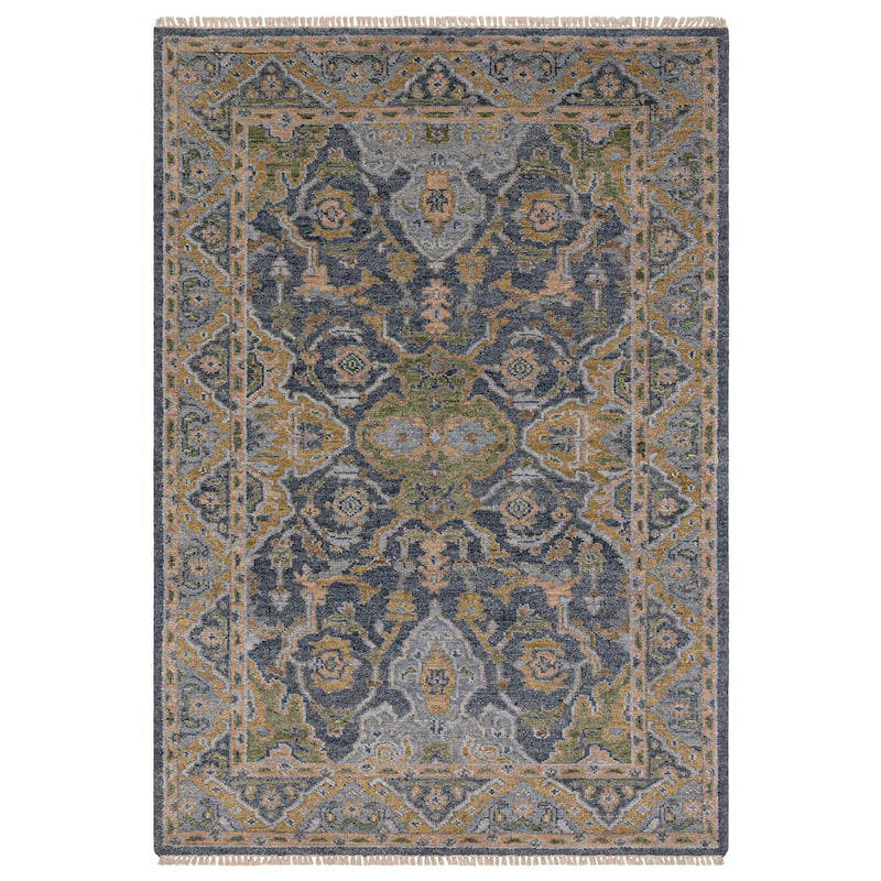 Maylin Traditional Oriental Blue/ Green Area Rug