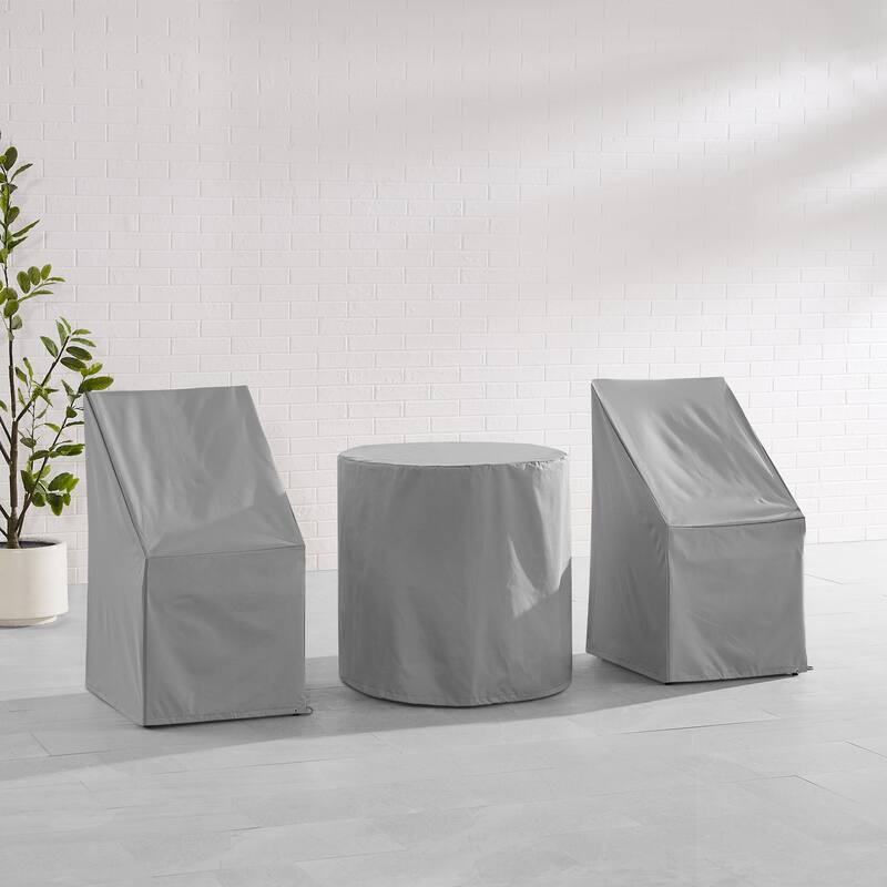 Crosley 3Pc Outdoor Bistro Furniture Cover Set - Gray