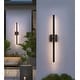preview thumbnail 2 of 9, 32" Outdoor Linear Strip Integrated LED Wall Sconce - H31.7" x W4.3" x D3.3"