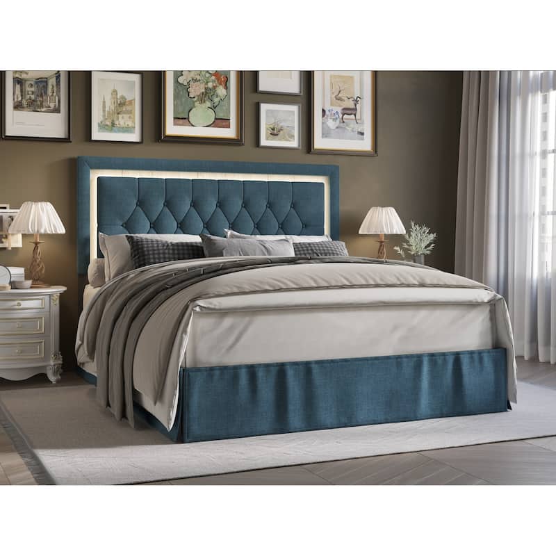 Gianna Tufted Upholstered Platform Bed