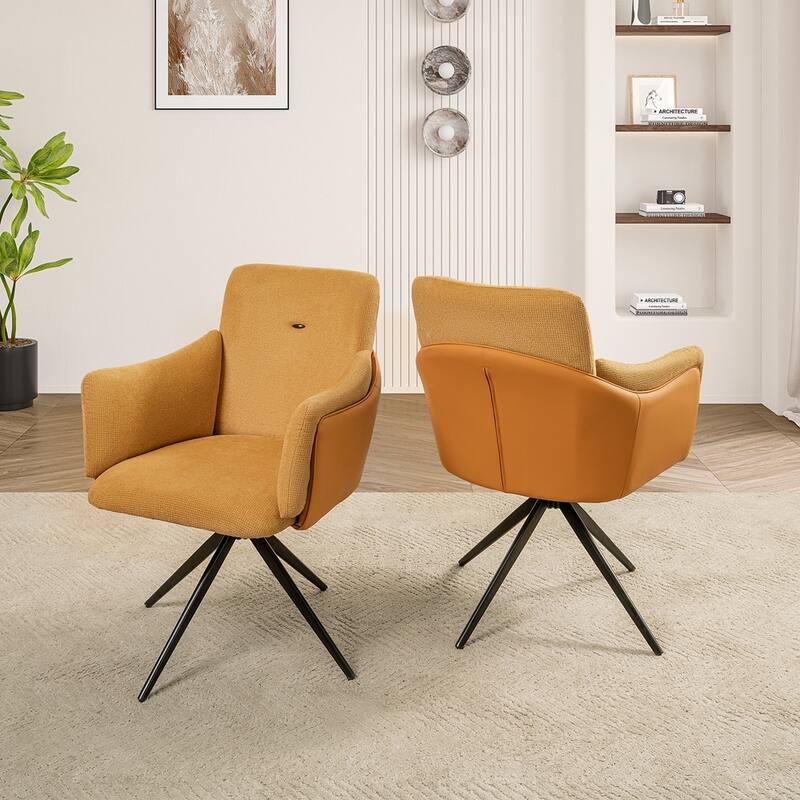 360 Degree Swivel Modern Home Office Desk Chairs Set of 2