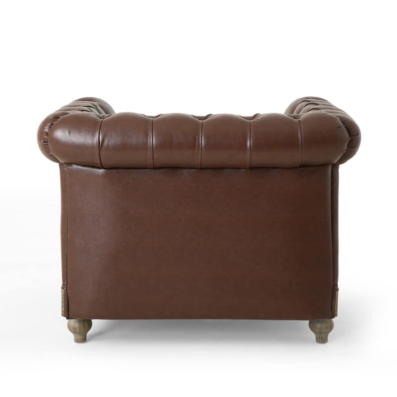 Castalia Chesterfield Tufted Club Chair by Christopher Knight Home - 39.00" L x 33.50" W x 28.00" H