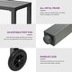 preview thumbnail 7 of 12, Moasis Patio Metal Counter Table Bar Table with Wheels (Table Only)