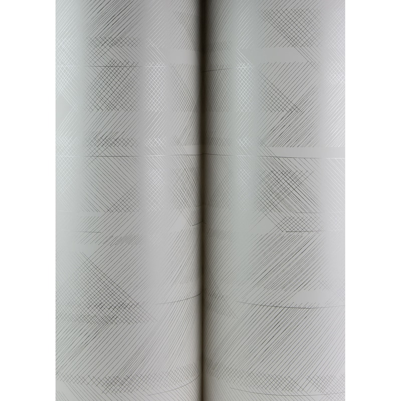 A-Street Prints Bryant Silver Crosshatch Wallpaper