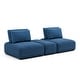 preview thumbnail 54 of 115, Furniture of America Lyndon 3-Piece Modular FSC & OEKO TEX Loveseat Sofa with Ottoman Rectangular Ottoman - Blue Chenille