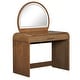 preview thumbnail 22 of 22, 39" Makeup Vanity Desk Bedroom Dressing Table with Curved Touch LED Light Makeup Mirror