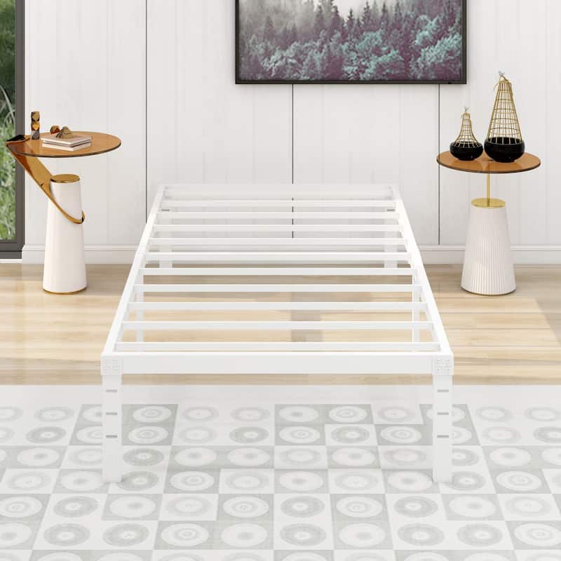 NNV 14" 3500 lbs Heavy Duty Bed Frame, Duty Steel Slat Metal Bed Frame