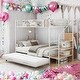 preview thumbnail 2 of 14, Versatile Design Twin Over Full Metal Bunk Bed with Trundle and Lateral Storage Practical Step Ladder and Built-in Wardrobe