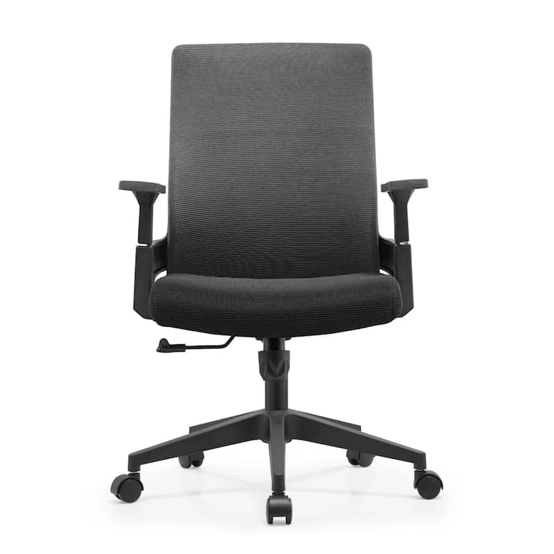 Brio Modern Ergonomic Office Desk Chair with Adjustable Height, Swivel, Breathable Fabric, Durable ABS Frame, Easy Assembly