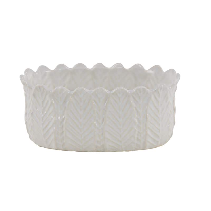 Ceramic Indoor Outdoor Planter - Set of 3 White - Roche River Decor