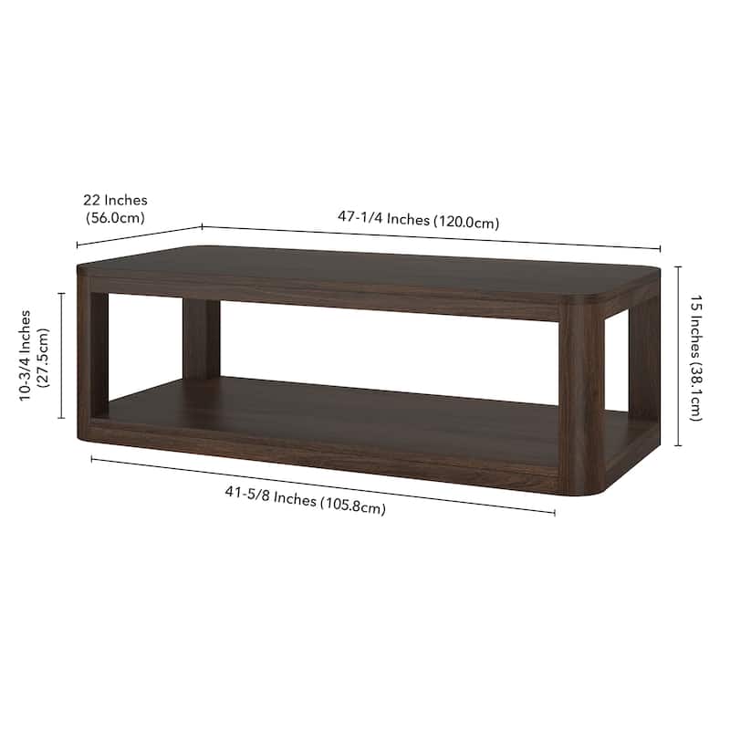 Stellan 47" Wide Rectangular Coffee Table - 47" Wide