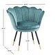 preview thumbnail 9 of 35, Angela Black and Gold Metal Leg Velvet Seashell Accent Chair (Set of 2) by iNSPIRE Q Bold