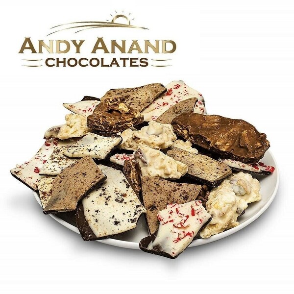 Andy Anand Chocolate drenched 3 oz each Potato Chips, Espresso Coffee, Cranberry Cashew, Jawa Chai 1lbs