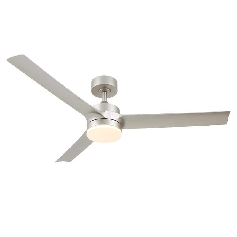 CO-Z 52" 3-Blade Reversible DC Ceiling Fan with LED Light and Remote Control - Silver