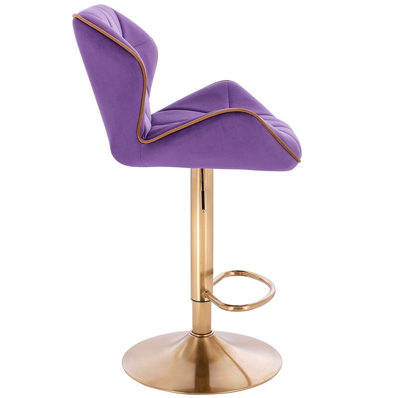 Modern Home Luxe Spyder Contemporary Adjustable Suede Barstool - Modern Comfortable Adjusting Height Counter/Bar Stool