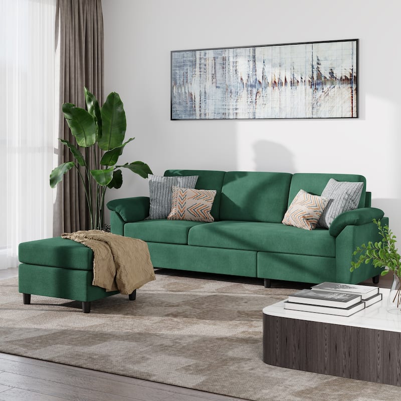Futzca ​79" Convertible Sectional Sofa Couch, 3 Seat L Shaped