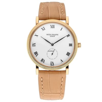 Patek Philippe Pre-Owned Calatrava Small Seconds 34mm Men's Watch - Yellow Gold