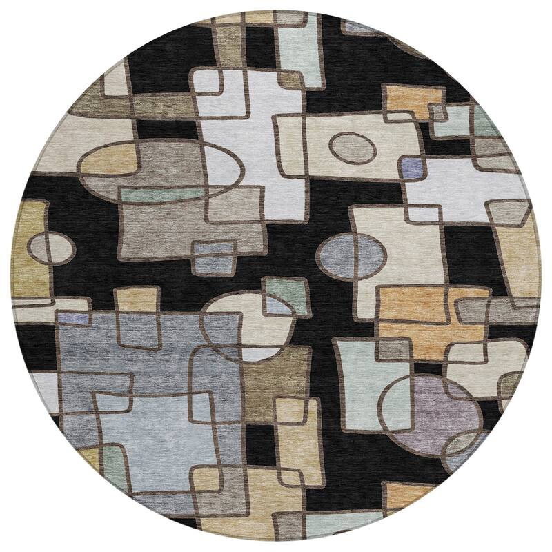 Machine Washable Indoor/ Outdoor Contemporary Prenner Chantille Rug