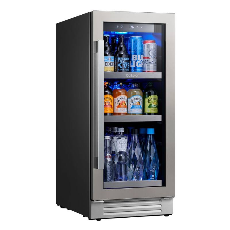 Ca'Lefort 15 inch 80 Can Beverage Refrigerator Built-in/ Freestanding Cooler Frost-free Beverage Center - 15 inch