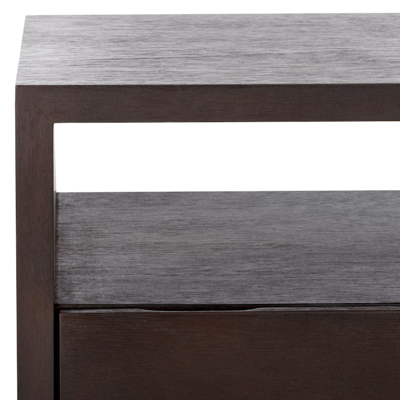 SAFAVIEH Unique 2-Shelf Single Drawer Nightstand