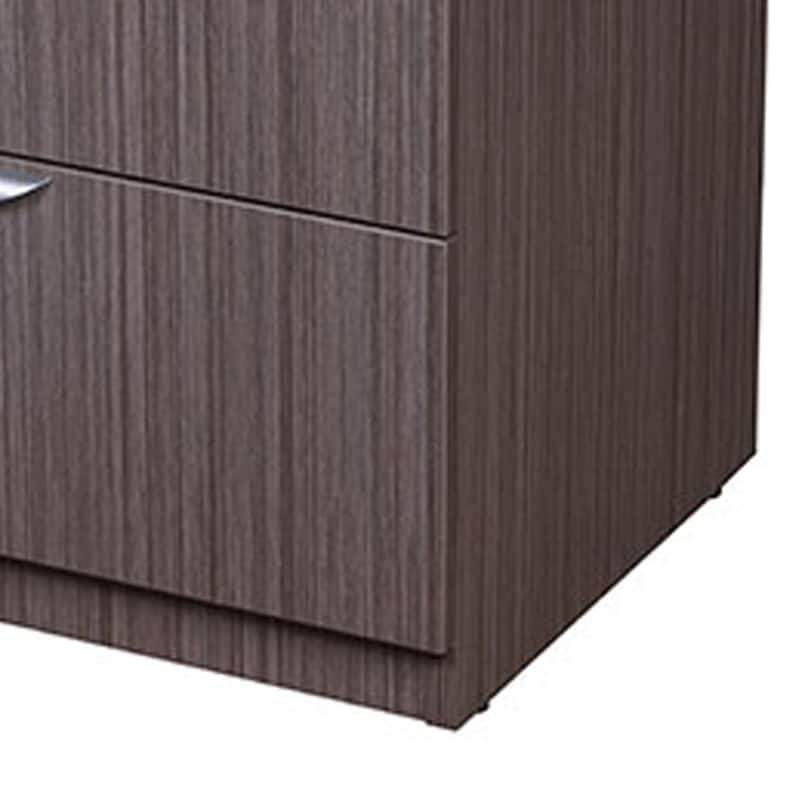 Tia Lateral File Cabinet, 31 Inch, 2 Drawers, Driftwood Smoke Gray