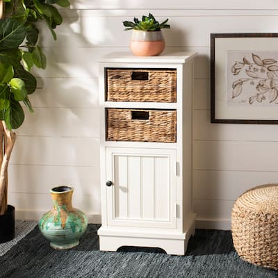 SAFAVIEH Golda Distressed White Cabinet
