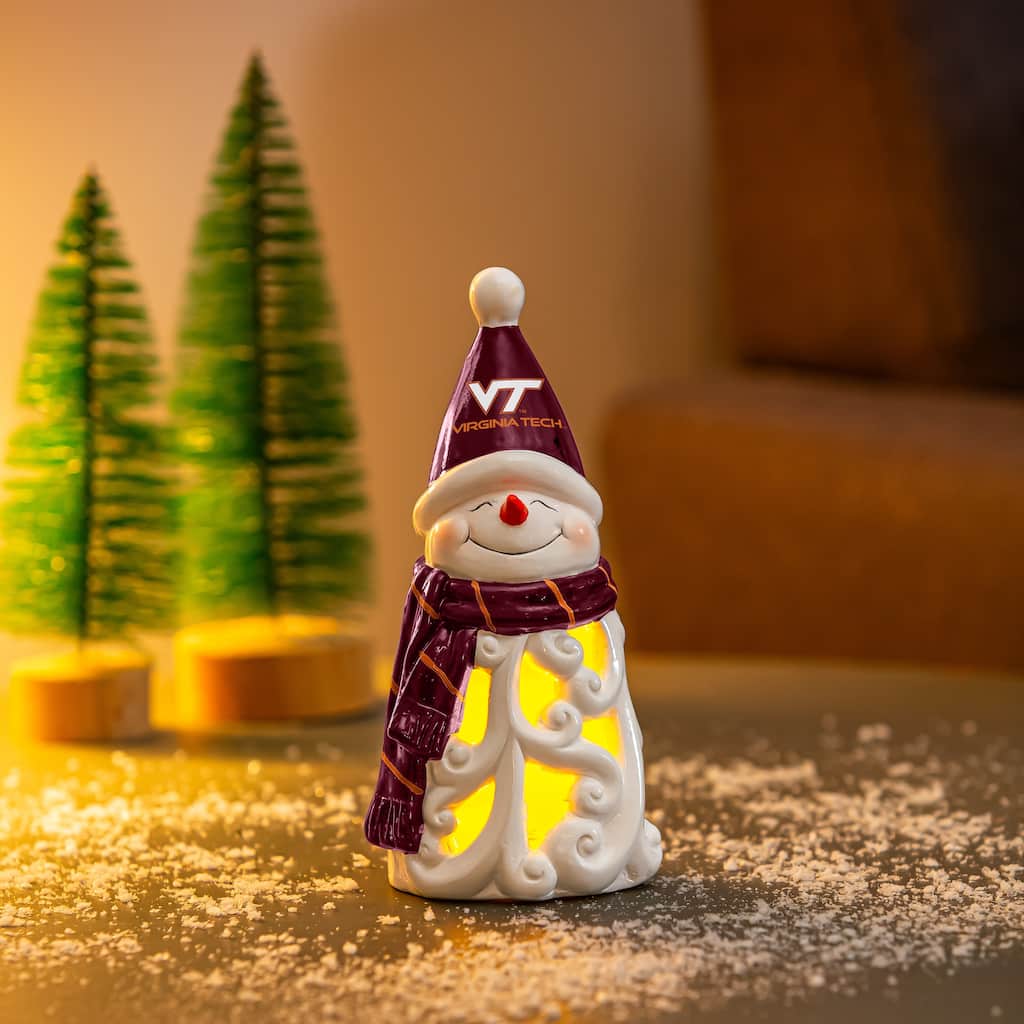 Virginia Tech Snowman LED Garden Statuary, 8"