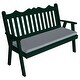preview thumbnail 9 of 16, Pine 4' Royal English Garden Bench Dark Green