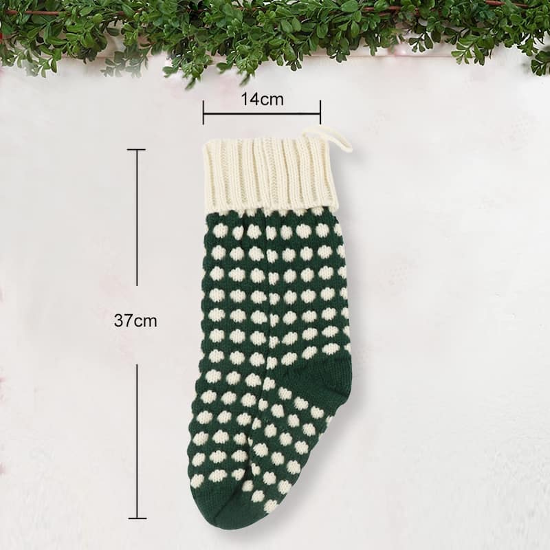18 Inch Knit Christmas Stockings Green - On Sale - Bed Bath