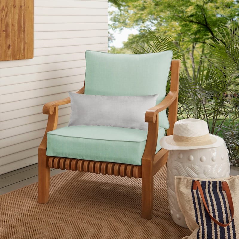 Oakley Sunbrella Solid Indoor/ Outdoor Corded Pillow and Chair Cushion Set