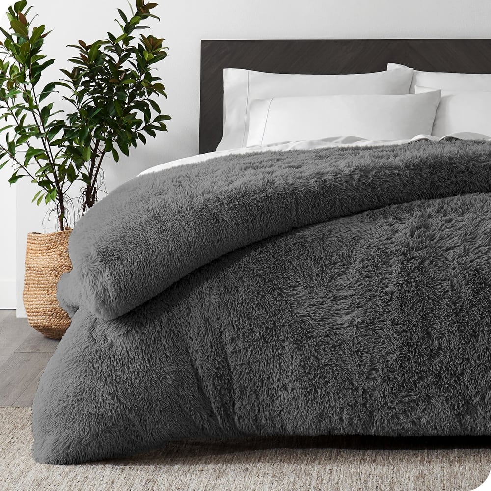 Bare Home Shaggy Faux Fur Duvet Cover