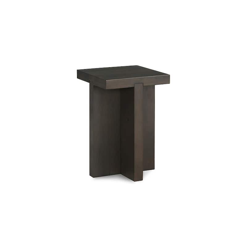 Aurelle Home Foane Modern Solid Oak Dado Side Table