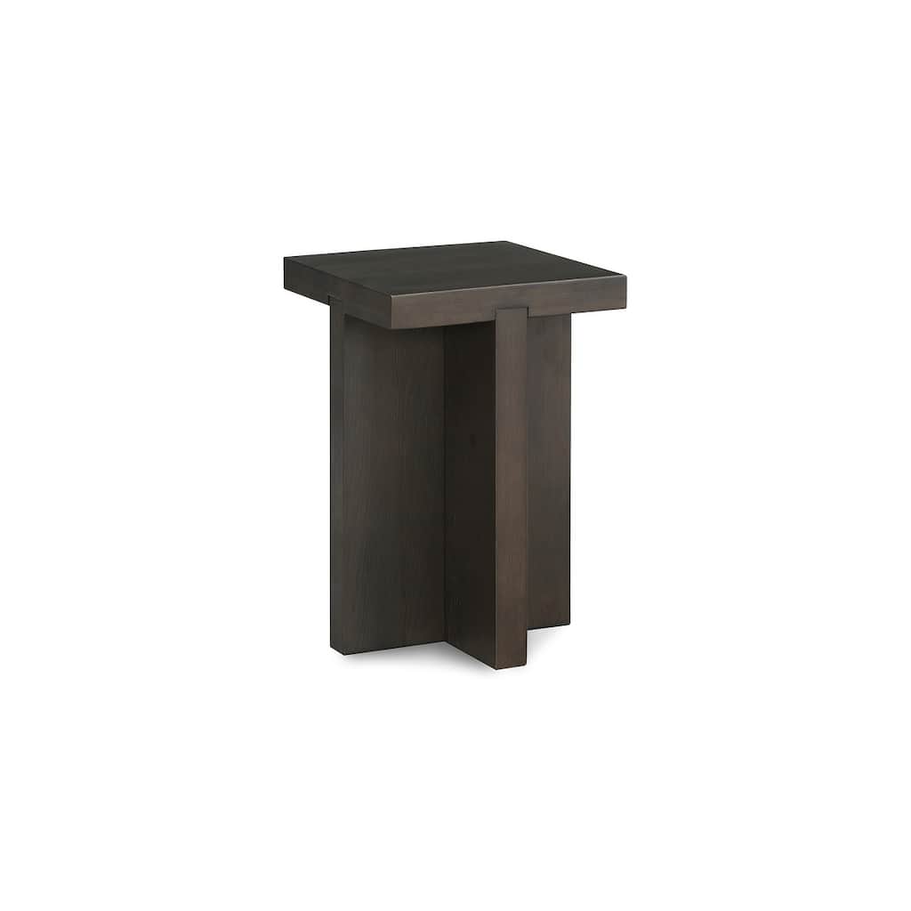 Aurelle Home Foane Modern Solid Oak Dado Side Table