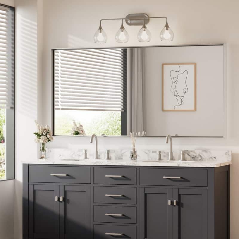 Keonjinn Aluminum Framed Wall Mount Bathroom Vanity Mirror