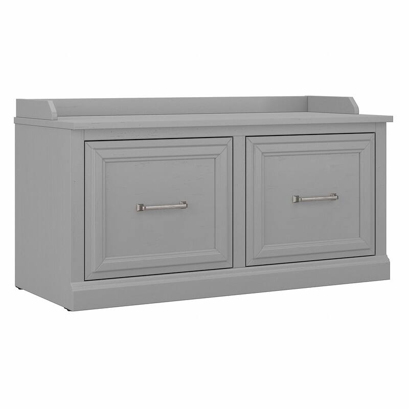 Woodland 40W Shoe Storage Bench with Doors by Bush Furniture