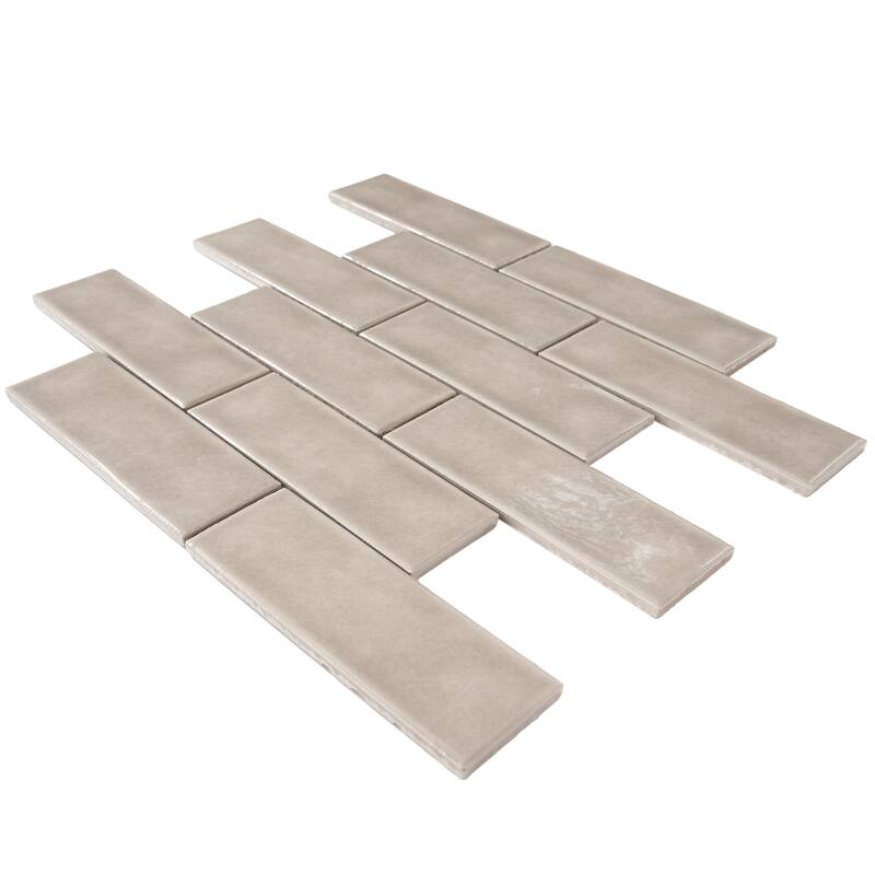 Forio 2" x 6" Brick Glossy Porcelain Mosaic Tile