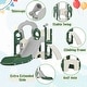 preview thumbnail 3 of 7, Toddler Slide and Swing Set 5 in 1, Kids Playground Climber Slide Playset with Telescope, Freestanding Combination for Babies