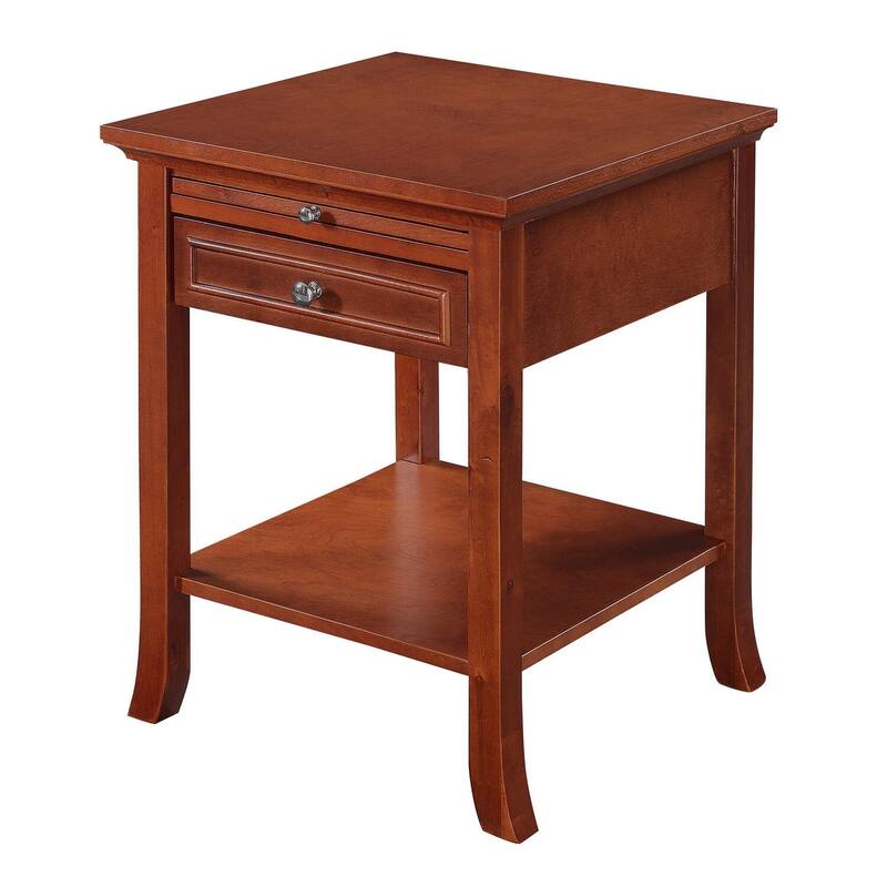 Classic Charm End Table with Drawer - Living Room Accent Table, Storage Side Table, 18x24x18 - 24