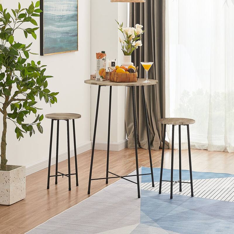 Taomika, Bistro Pub Table Round Dining Table-Brown/Black/Coffee/Maple Color-Four Colors
