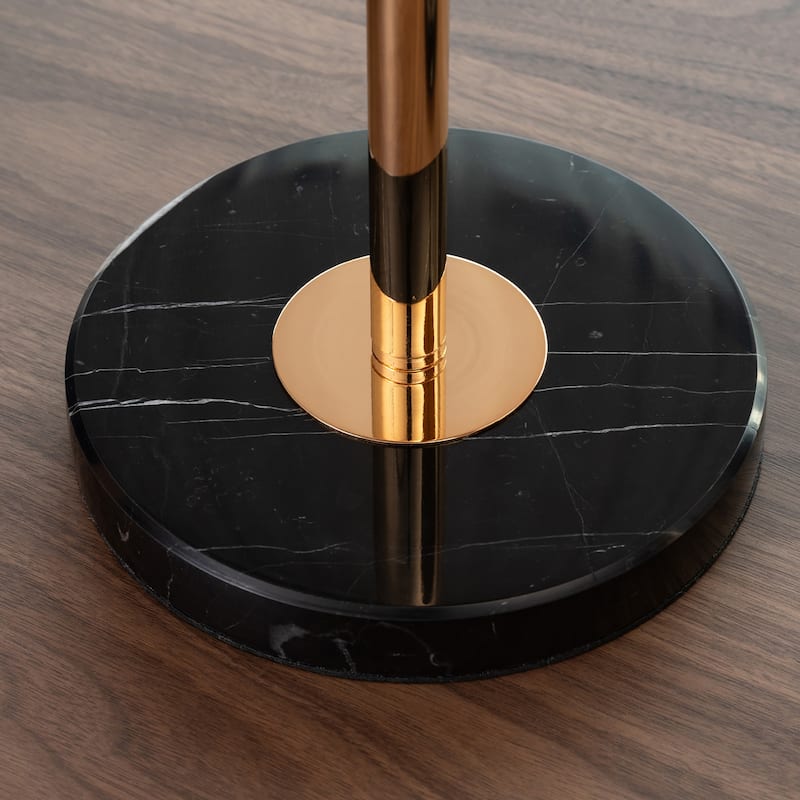 Adjustable Side Table, Small Tea Martini Table, , Natural Marble Decorative Pedestal End Table for Display and Storage