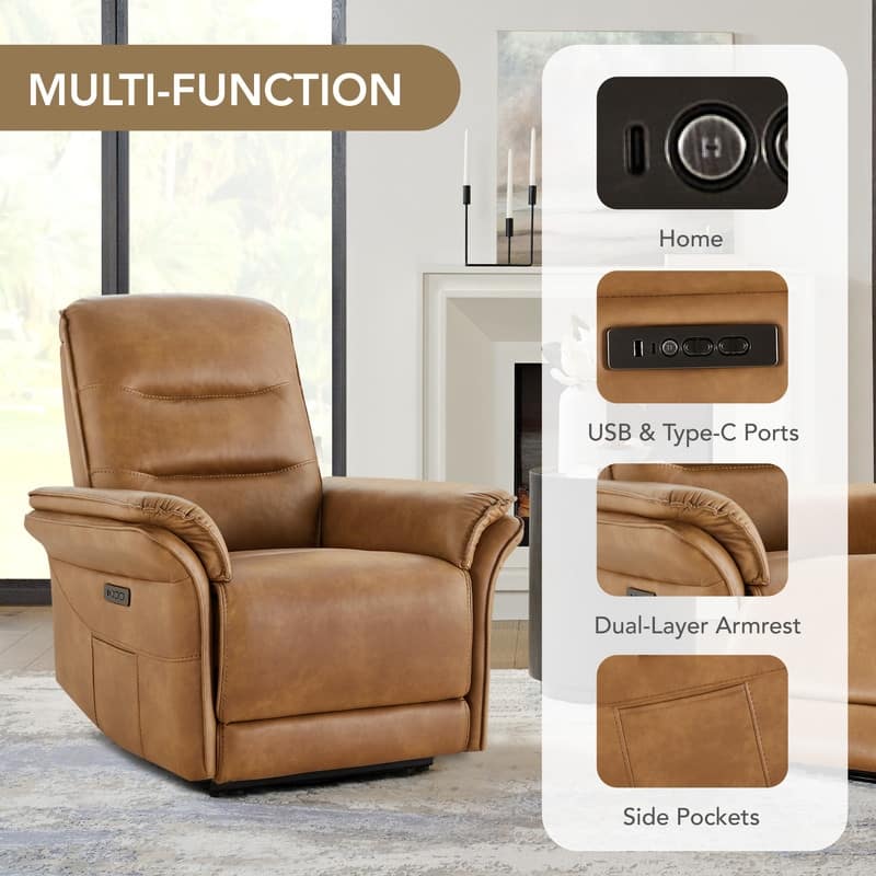 Spruce & Spring Dual Motor Zero Gravity Power Recliner with Power Headrest