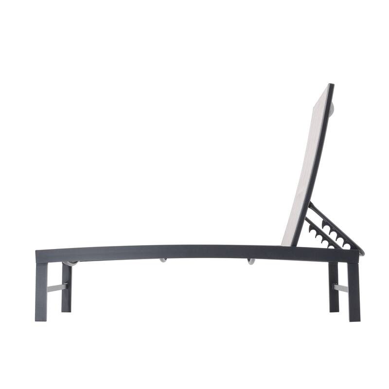 VredHom Outdoor Patio Adjustable Aluminum Chaise Lounges (Set of 4) - 76.38" L x 23.62" W x 13" H