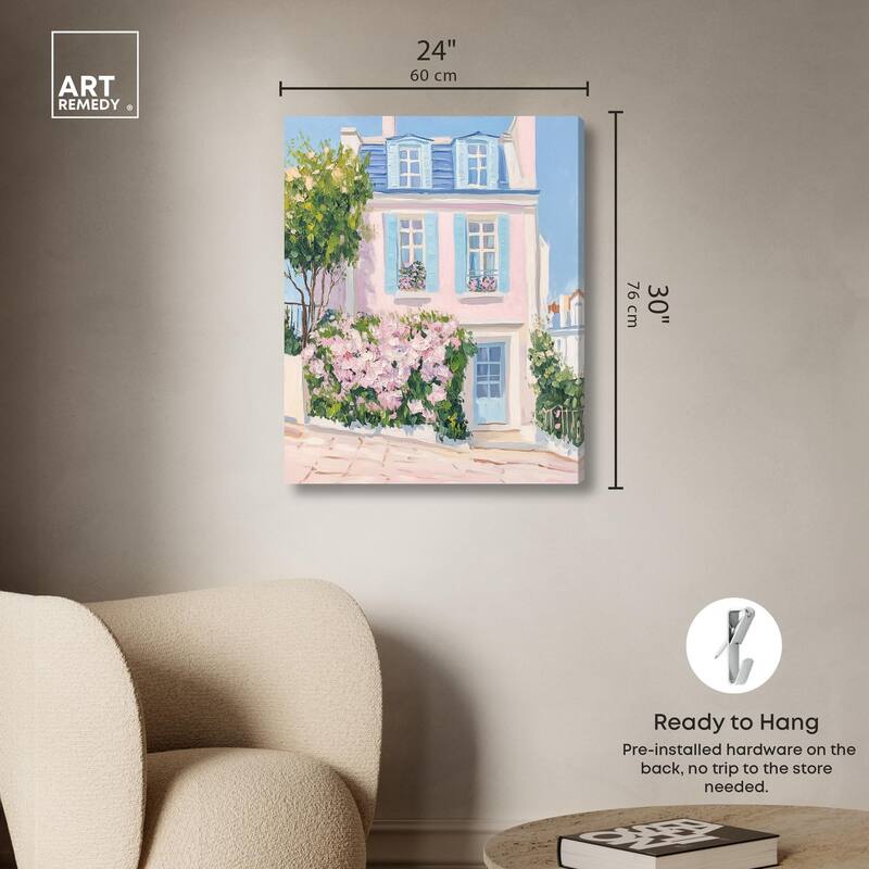 Rosy Residence Canvas by Art Remedy, Gallery Wrapped