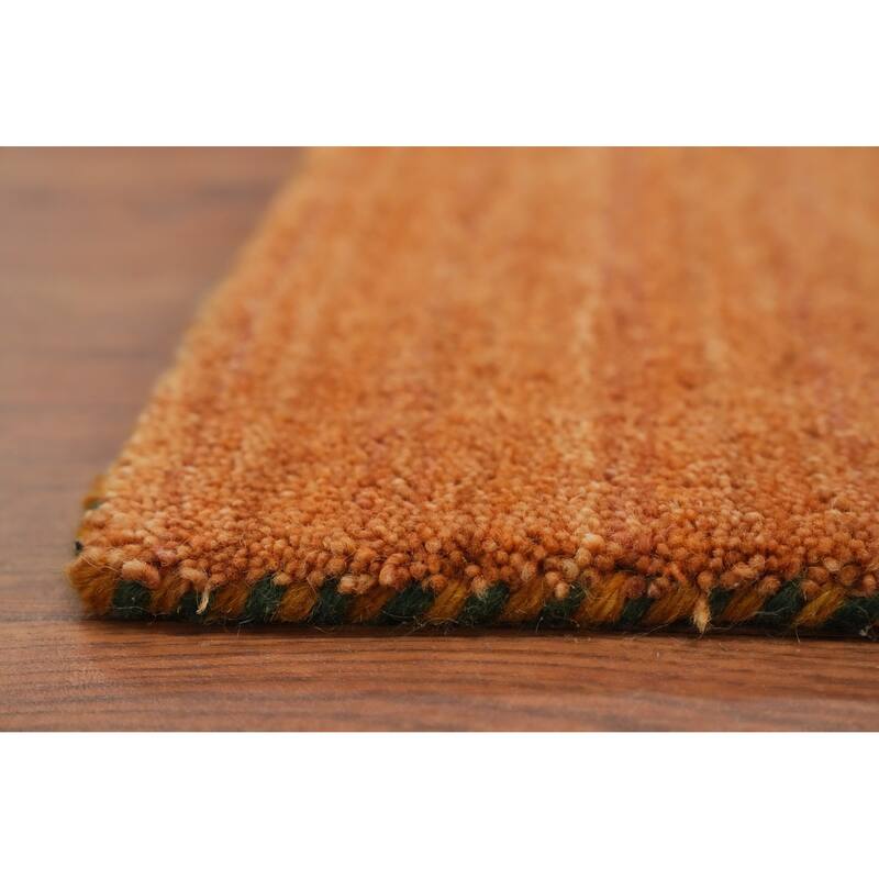 Hand Knotted Oriental 100% Wool Carpet Tribal Animal Pictorial Oranges & Rust Gabbeh Area Rug - 8' 11'' X 8' 11''
