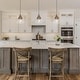 preview thumbnail 4 of 10, The Gray Barn Modern Farmhouse 1-Light Wood Pendant Lights with Pumpkin Glass Shade - 7.5'' L x 7.5'' W x 7.5'' H