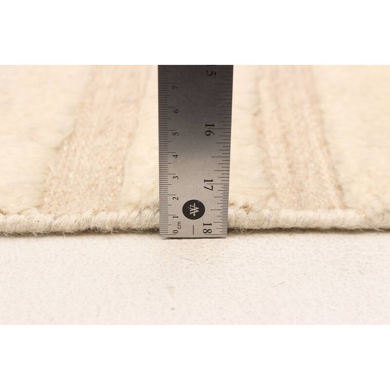 ECARPETGALLERY Hand-knotted Tangier Cream Wool Rug - 8'0 x 9'11