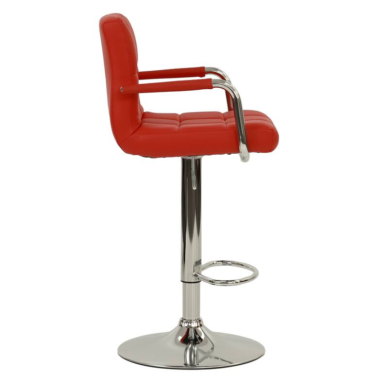 Poundex Adjustable Height and Swivel- Set of 2 Arm Barstool